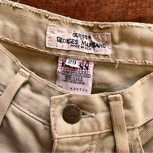 Vintage GUESS by Georges Marciano Beige Cotton Pants